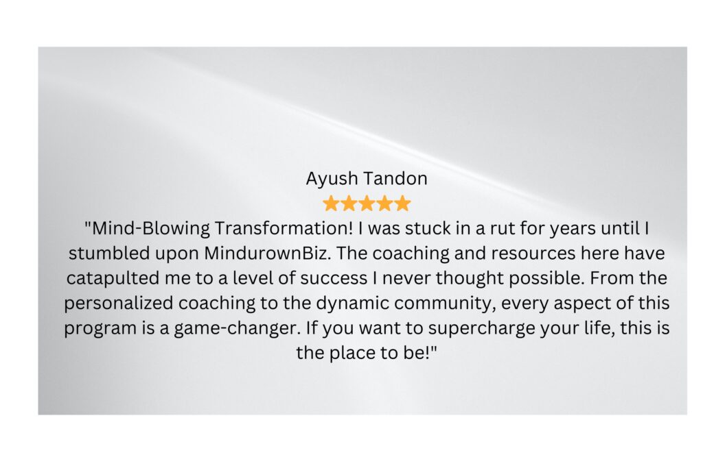 Review 1 - Sarah H. ⭐⭐⭐⭐⭐ Mind-Blowing Transformation! I was stuck in a rut for years until I stumbled upon [Your Website Name]. The coaching and resources here have catapulted me to a level of su (1)